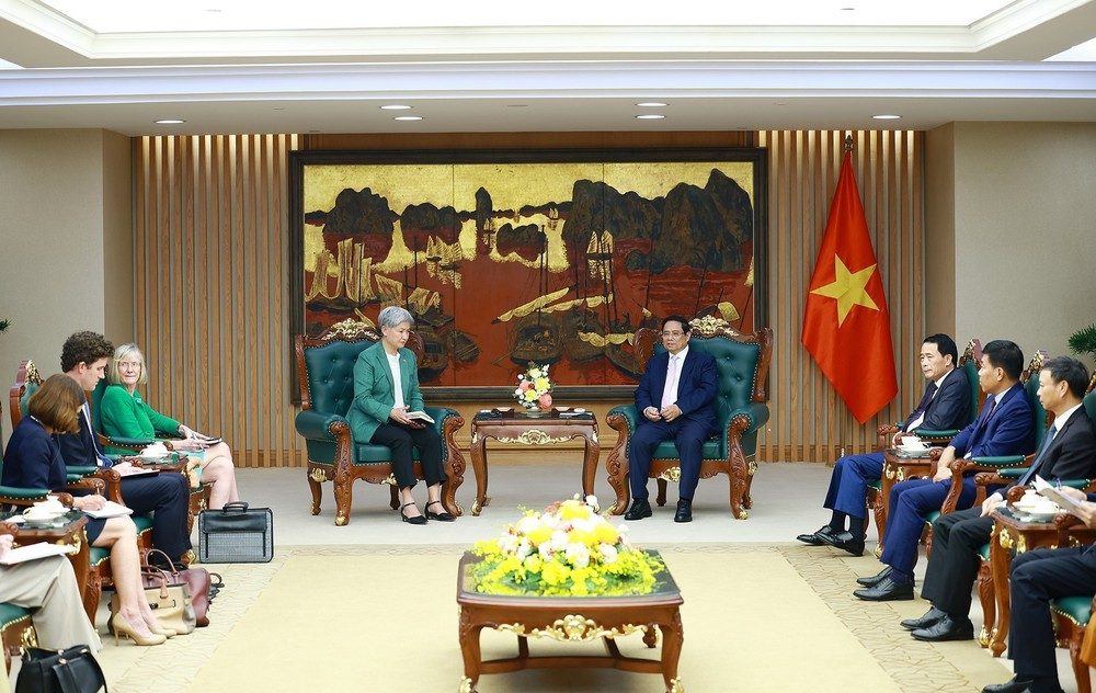 Thủ tướng Phạm Minh Chính tiếp Bộ trưởng Ngoại giao Australia - Ảnh 2.