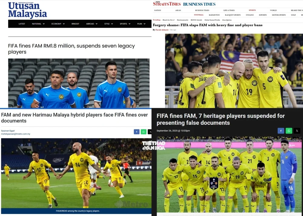 Truyền thông Malaysia choáng vì án phạt của FIFA, thừa nhận đau đớn khi đội nhà gian lận ở trận gặp Việt Nam - Ảnh 2. Truyền thông Malaysia choáng vì án phạt của FIFA, thừa nhận đau đớn khi đội nhà gian lận ở trận gặp Việt Nam - Ảnh 2.