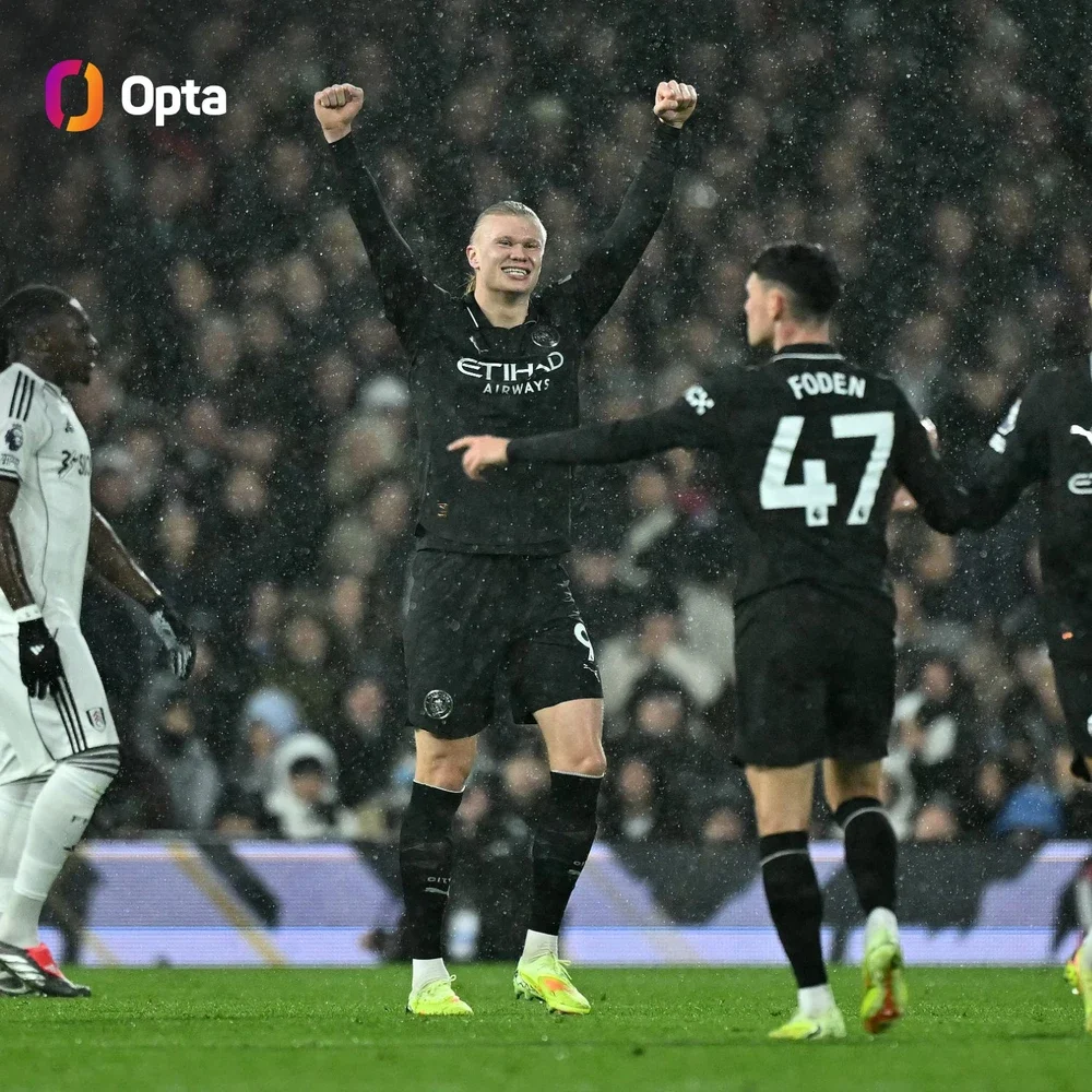 Haaland phá kỷ lục Premier League, Man City thắng kịch tính ở trận đấu có 9 bàn - Ảnh 1.