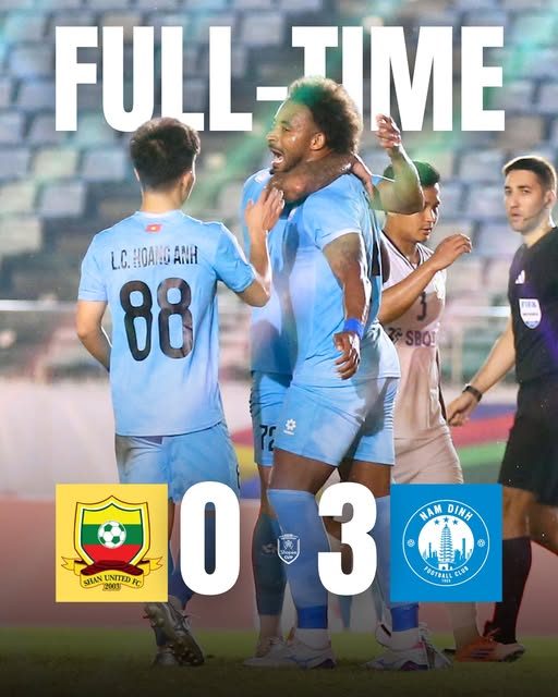 Xuân Son lập hat-trick, Nam Định đánh bại Shan United 3-0 ở vòng bảng cúp C1 Đông Nam Á 2025-2026 Xuân Son lập hat-trick, Nam Định đánh bại Shan United 3-0 ở vòng bảng cúp C1 Đông Nam Á 2025-2026
