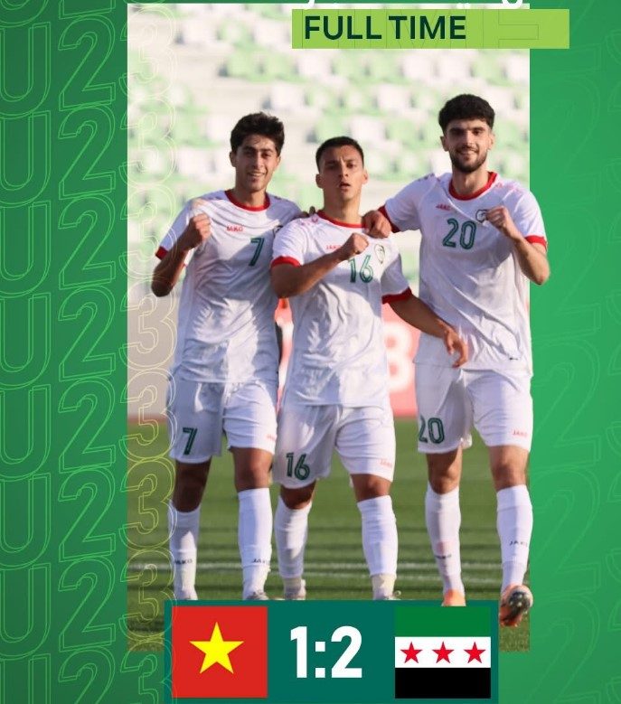 U23 Việt Nam thua U23 Syria ở trận giao hữu trước giải châu Á - Ảnh 1. U23 Việt Nam thua U23 Syria ở trận giao hữu trước giải châu Á - Ảnh 1.