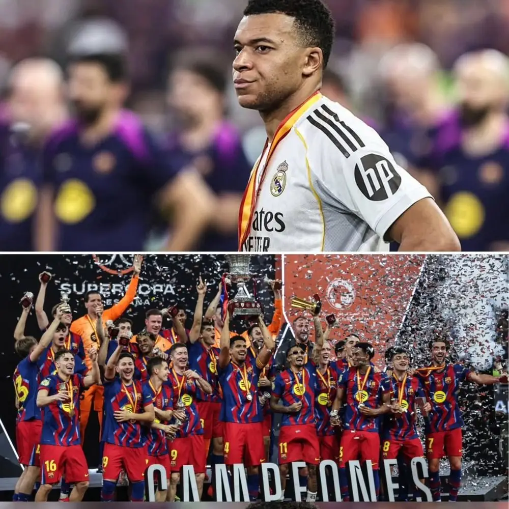 Mbappe bị chê là kẻ thua cuộc cay cú khi giục đồng đội rời sân sớm, không chúc mừng Barca vô địch - Ảnh 1.