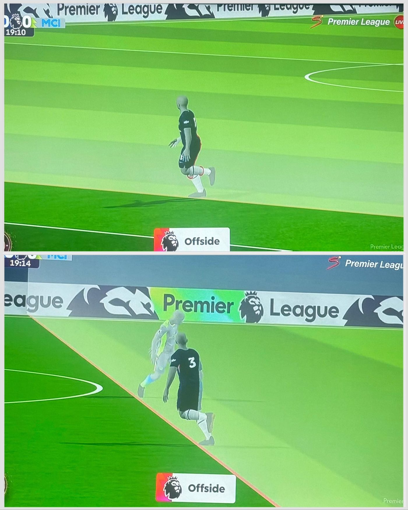 Pha bóng việt vị của Cucurella