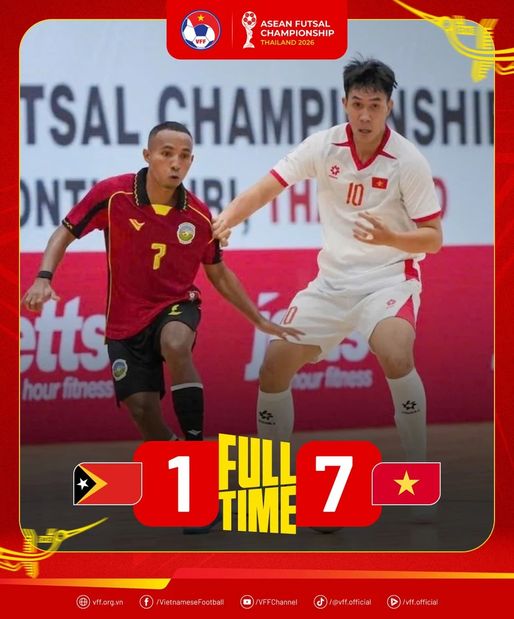 Chiến thắng 7-1 trước Timor Leste giúp Việt Nam tự tin hơn khi chạm trán Thái Lan. Ảnh: VFF