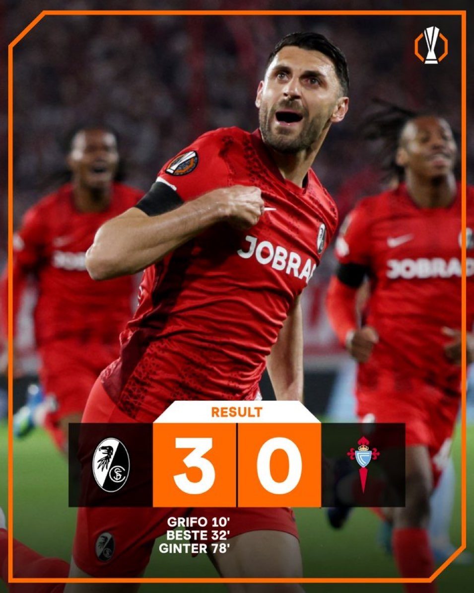 SC Freiburg thắng 3-0 Celta Vigo