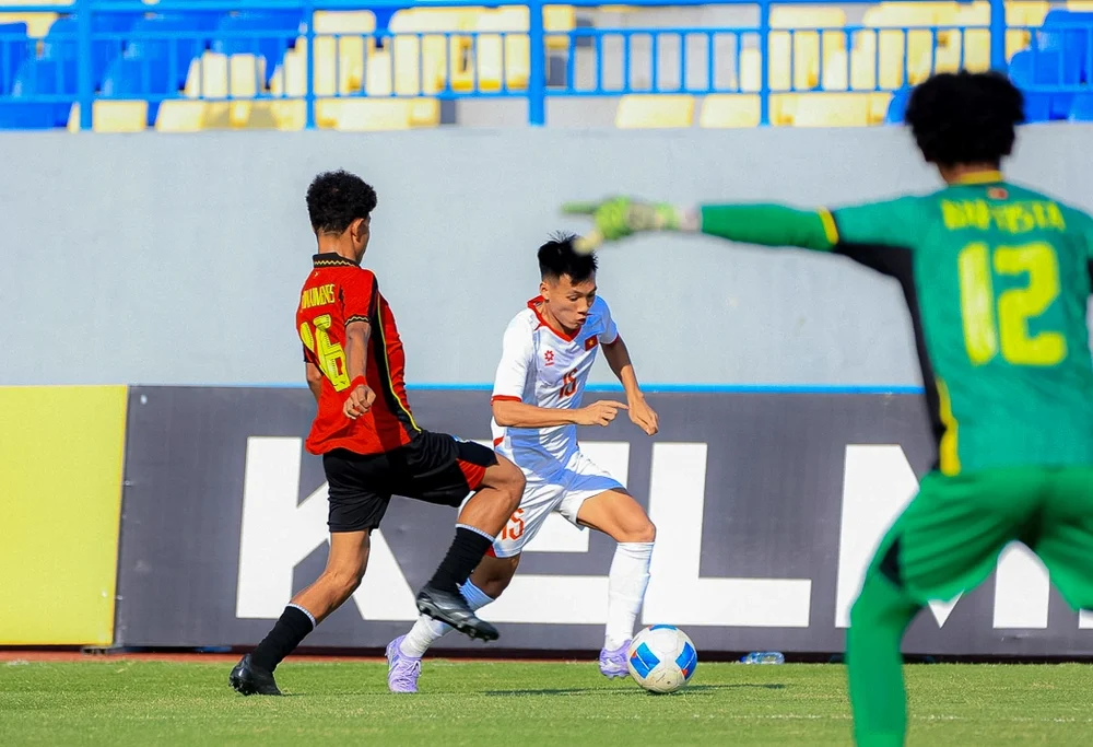 U17 Việt Nam nắm quyền tự quyết khi cạnh tranh vé vào bán kết giải vô địch Đông Nam Á.Ảnh: AFF