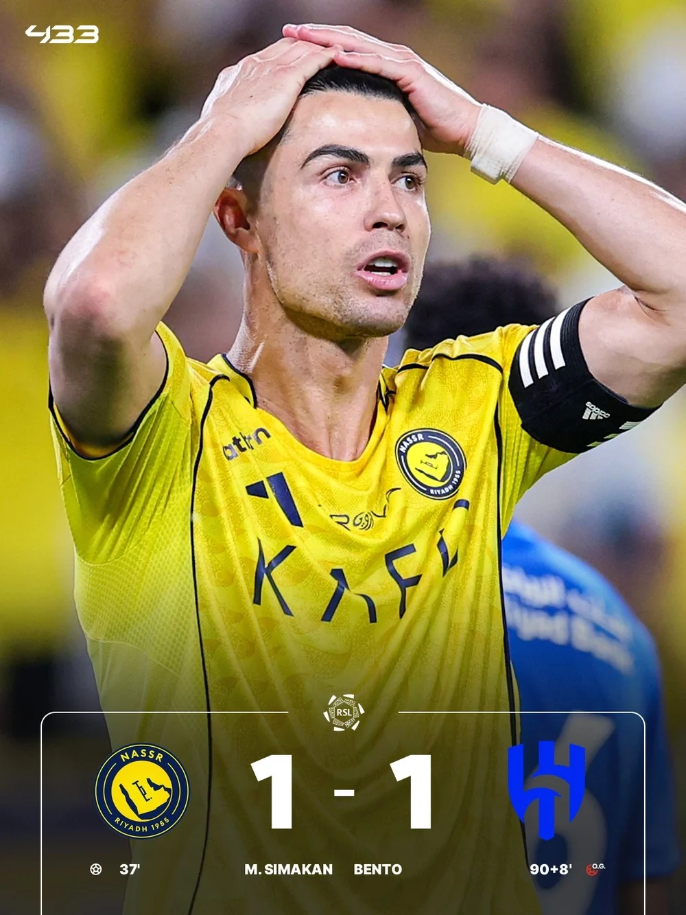 Ronaldo thất vọng khi thủ môn phản lưới nhà khiến Al-Nassr lỡ cơ hội vô địch - Ảnh 1. Ronaldo thất vọng khi thủ môn phản lưới nhà khiến Al-Nassr lỡ cơ hội vô địch - Ảnh 1.