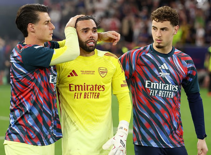 Nỗi thất vọng của thủ thành David Raya sau thất bại ở chung kết Champions League