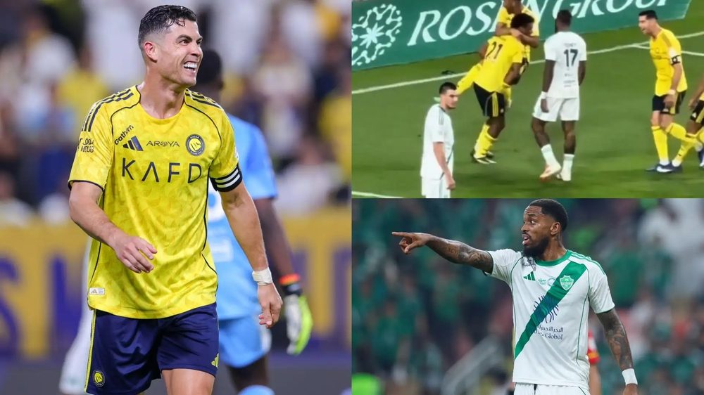 Coman ăn mừng trước mặt Toney, còn Ronaldo có những lời lẽ khiêu khích với chân sút này